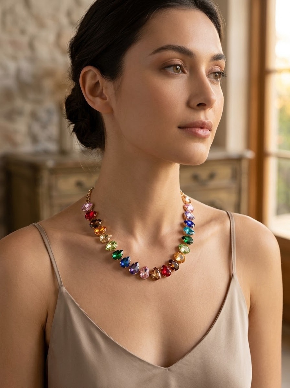 Boutique Muticolor Dopamine Rainbow Necklace